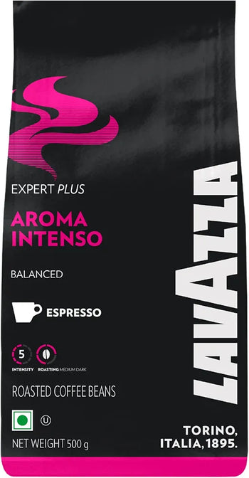 Lavazza Aroma Intenso, Roasted Coffee Beans Bag, 500Gram