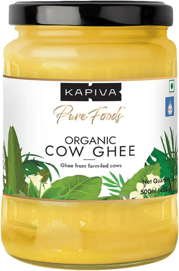 Kapiva 100% Organic Ghee - Good Fats For Healthy Heart - Keto Diet Friendly, 500 Ml