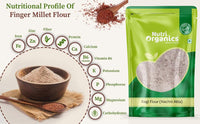 NutriOrganics Unpolished Ragi Flour, 1.5kg |100% Natural | Finger Millet Flour | Nachni Atta | Kelvaragu Flour | Rich in Calcium & Protein