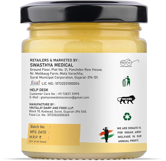 Glamycose Authentic A2 Desi Cow Ghee - 100 ml