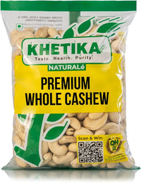 Khetika Premium Whole Cashew 750g | Zero Trans Fat| W320 Crunchy Kaju | Preservative Free | Healthy Snacks | Nutritious & Delicious Nuts