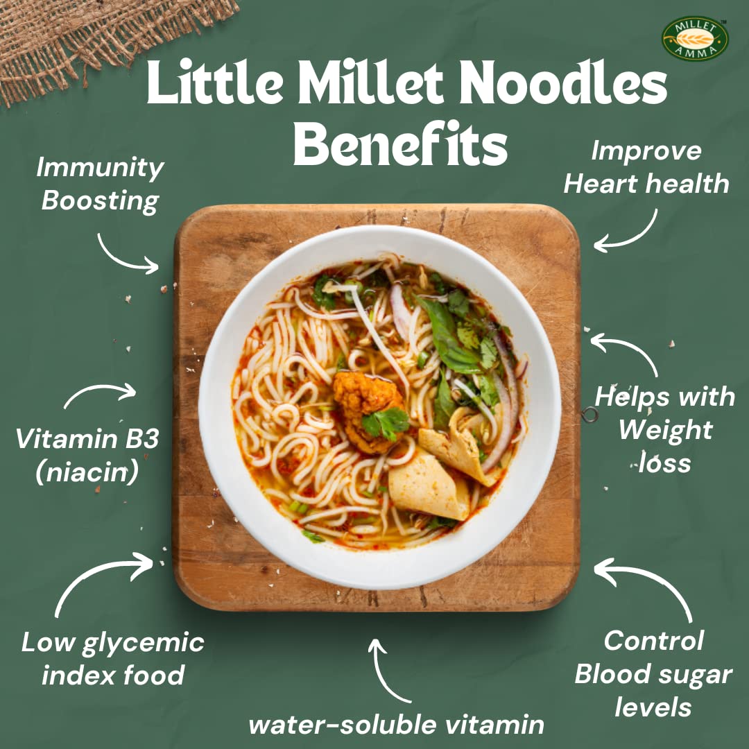 Millet Amma Little Millet Hakka Noodles - 180 gms