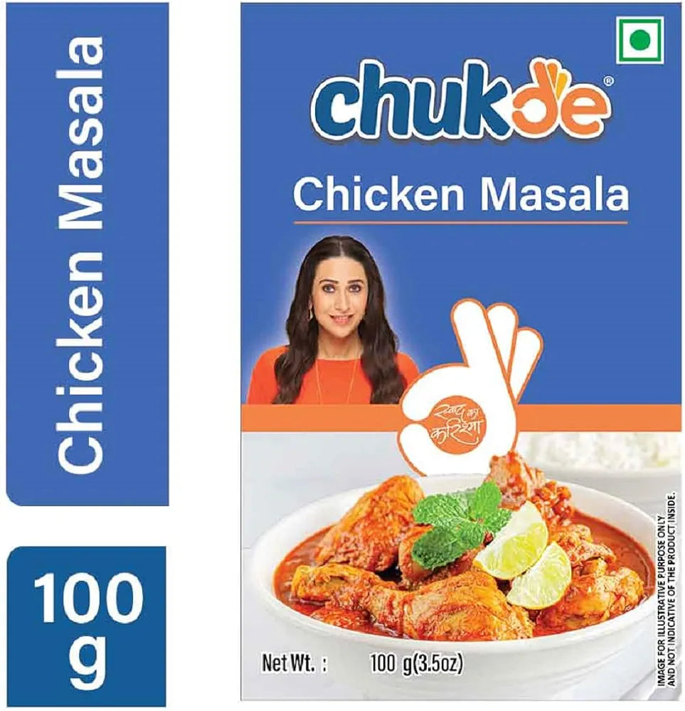 Chukde - Chicken Masala - Curry Powder - Authentic Indian Spice Mix - Rich in Flavor and Aroma - Spices for Tasty Chicken Curries - Blend of Spices for Traditional Chicken Dishes - 100 Gm