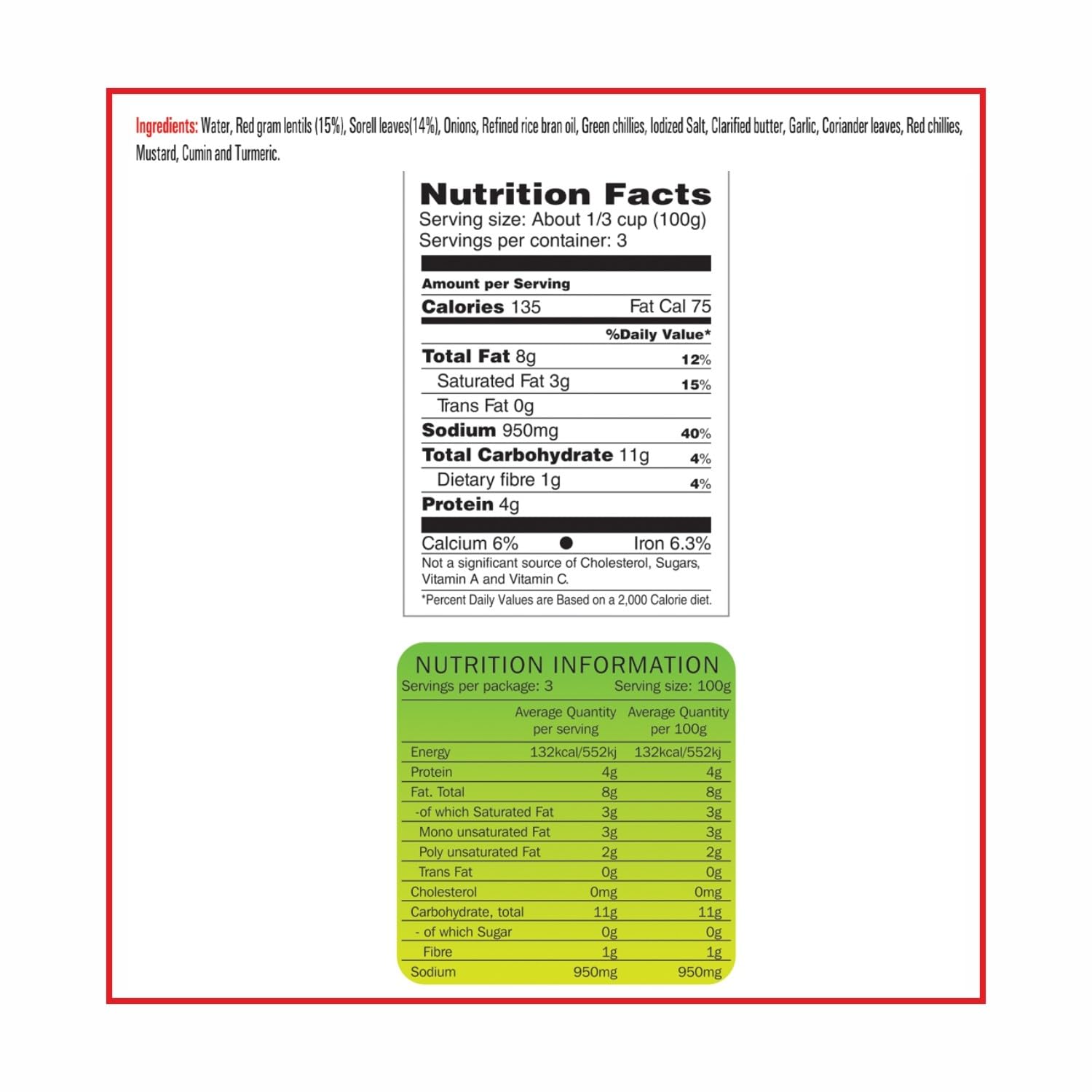 Priya Authentic Ready to Eat Gongura Dal - 300 gms(pack of 2) - Veeha Foods
