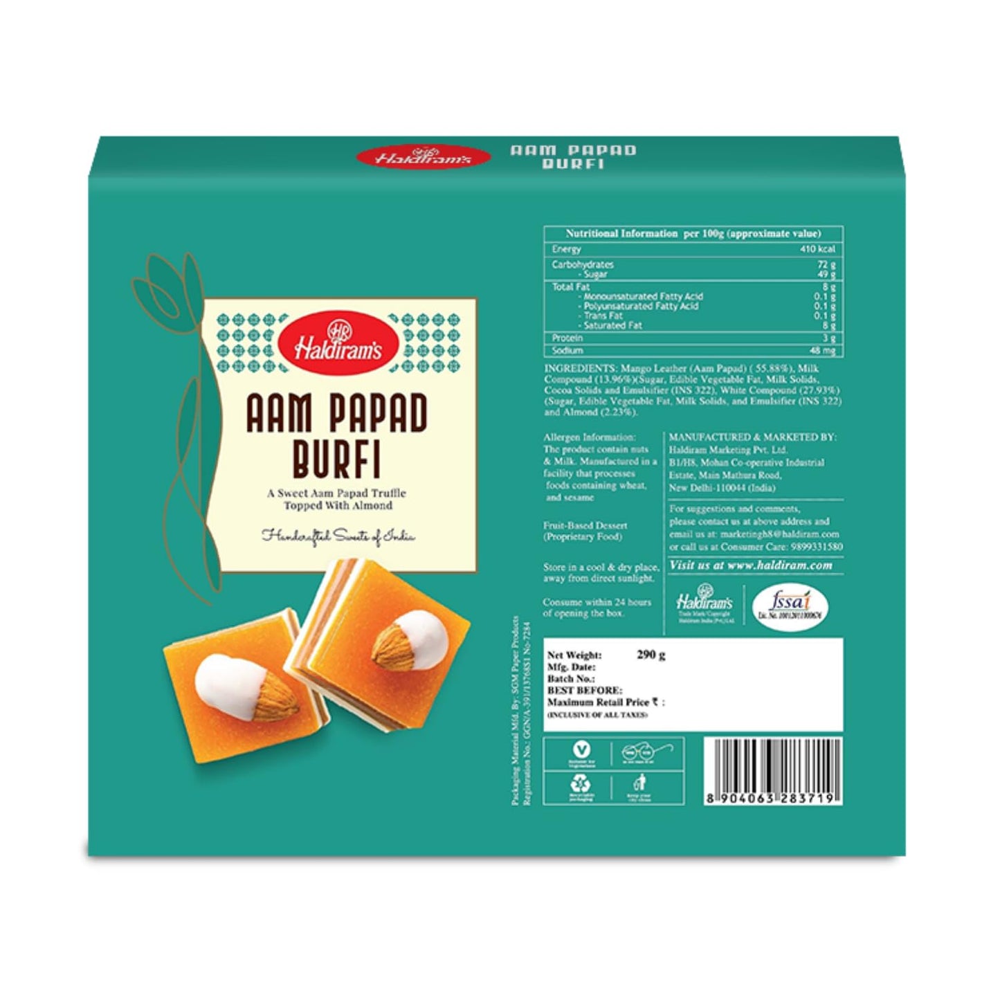 Haldiram's Chocolate Aam Papad Burfi - 400 gms