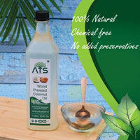 ATS Wood Pressed Coconut Oil - 1000 gms