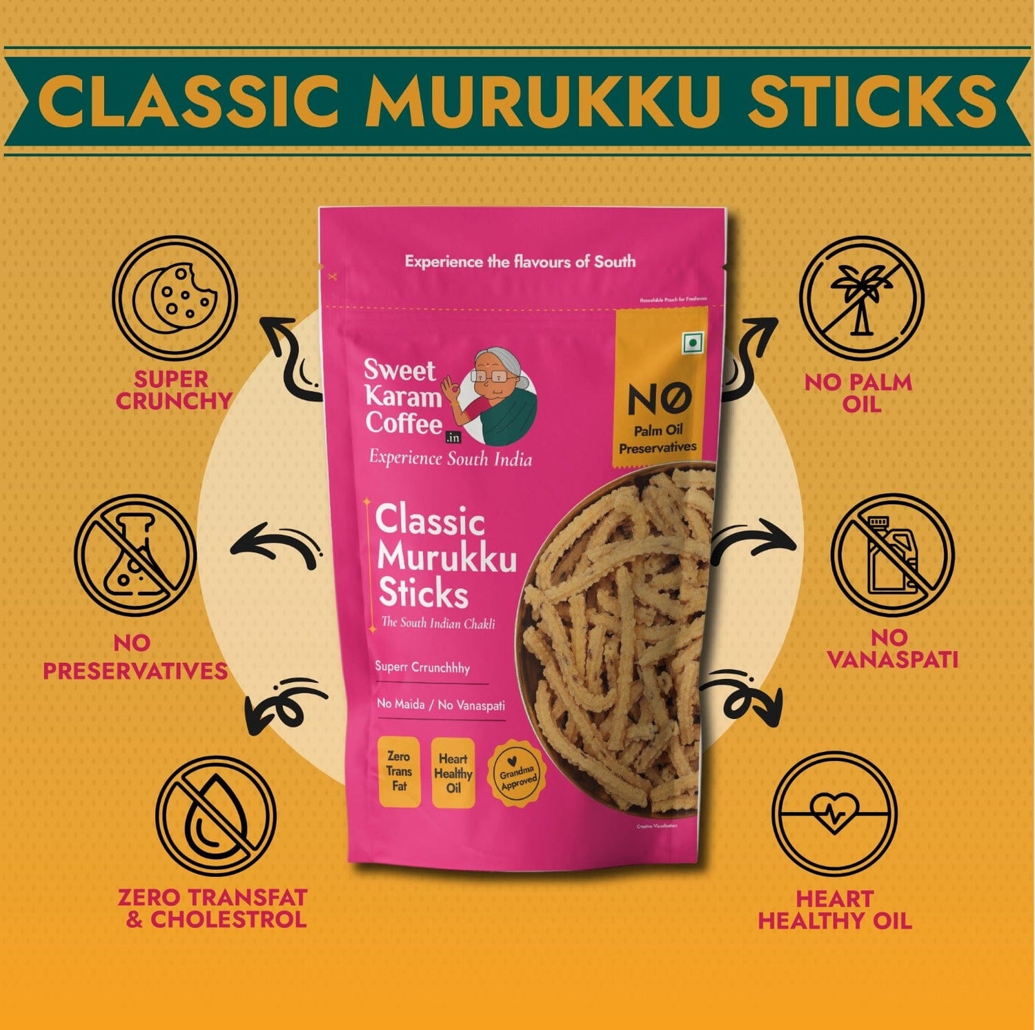 Classic Murukku Sticks (Mullu Murukku)