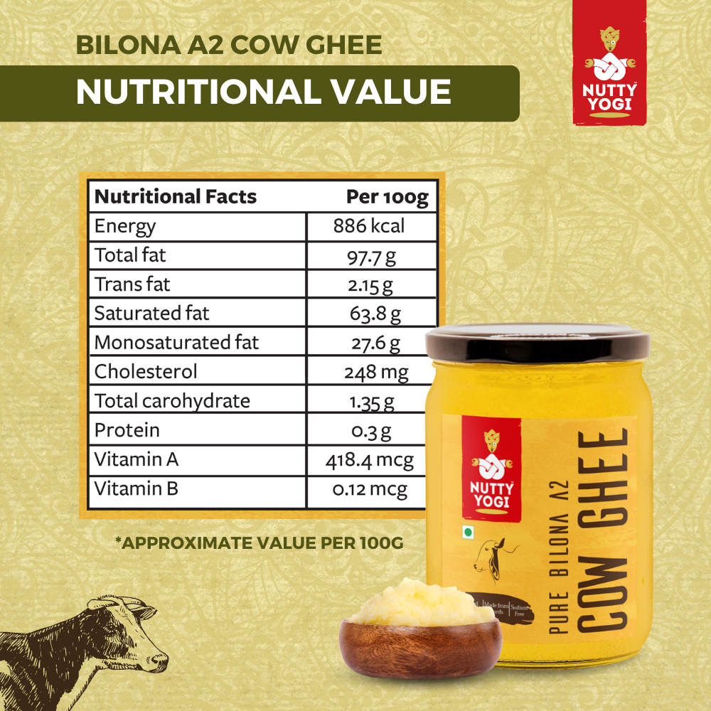 Nutty Yogi Pure Bilona - A2 Ghee 500 ml