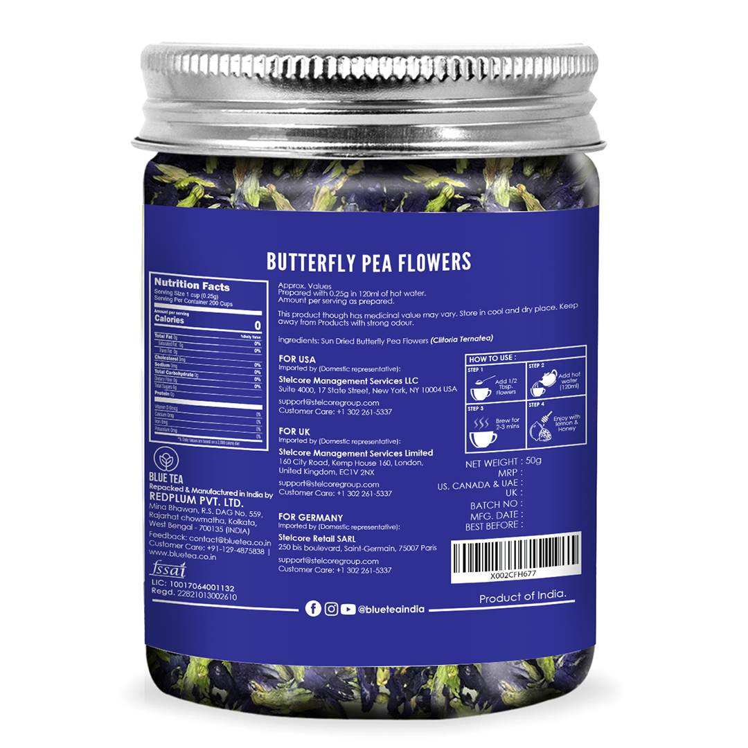 Butterfly Pea Flower Herbal Infusion - 50g (100 Cups)