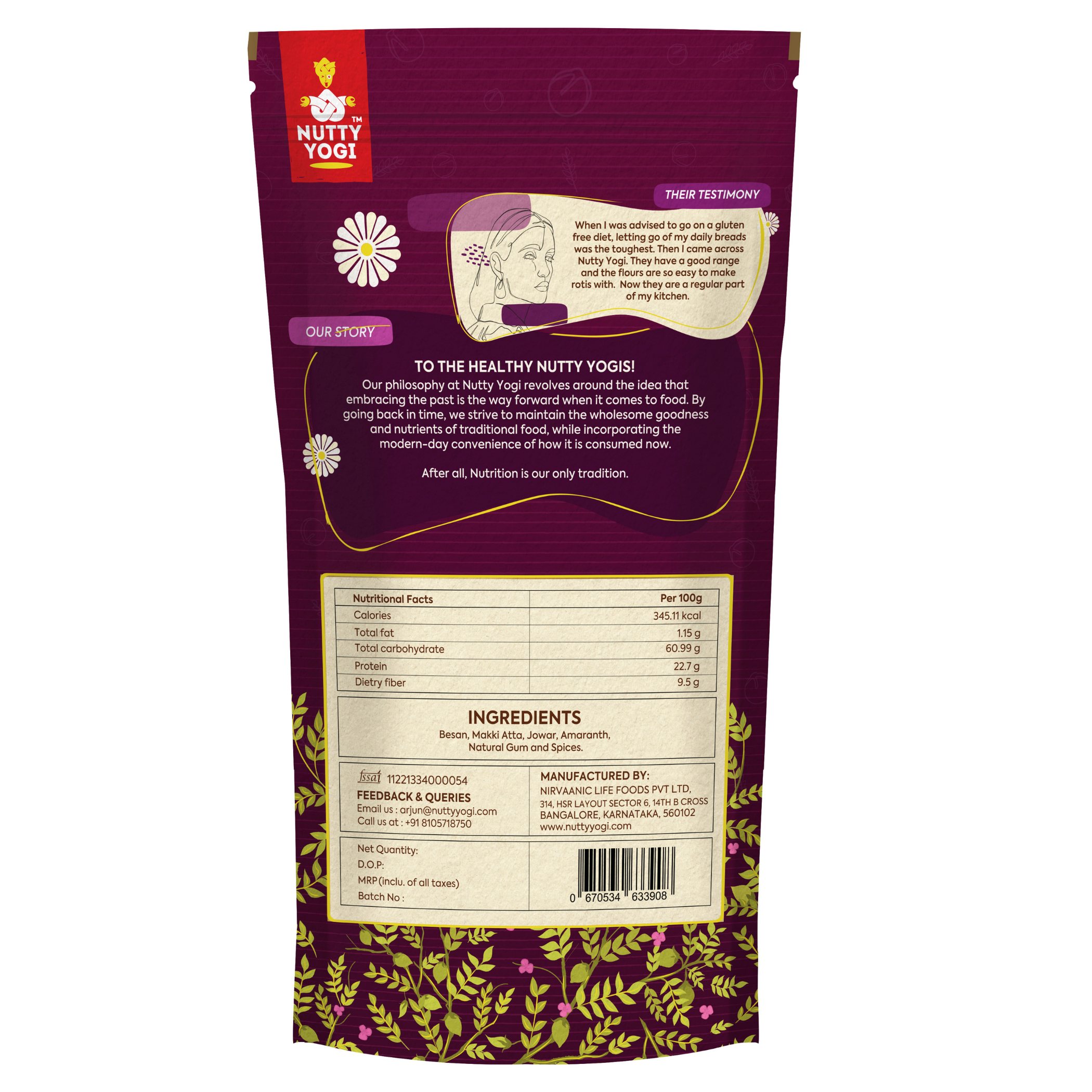 Nutty Yogi Gluten- Free Multigrain Missi Atta
