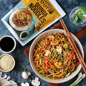 Quinoa Noodles - Rich in Protein, Iron, & Fiber - Ready in 5 Mins - 180G