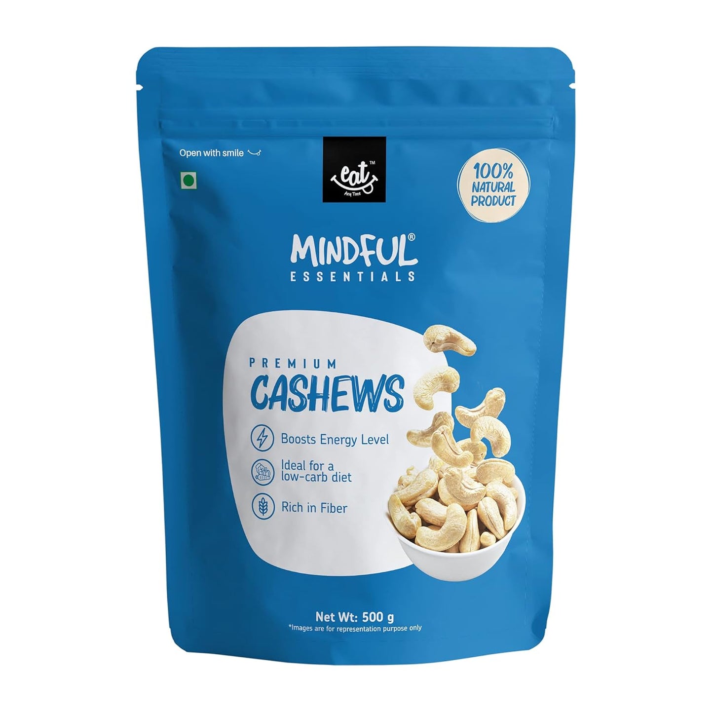 Eat Anytime Mindful Premium Healthy Cashew - 500 gms