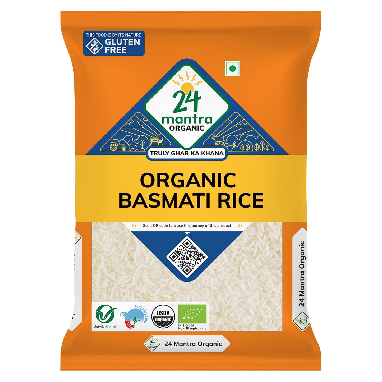 24 Mantra Organic Basmati Rice Premium Polished - 1 kg