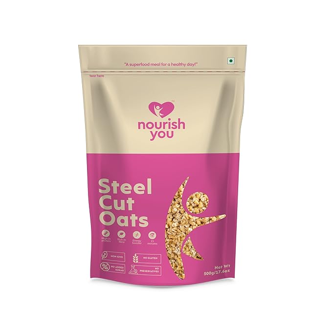 Nourish You Steel Cut Oats Gluten Free Oats - 500 gms