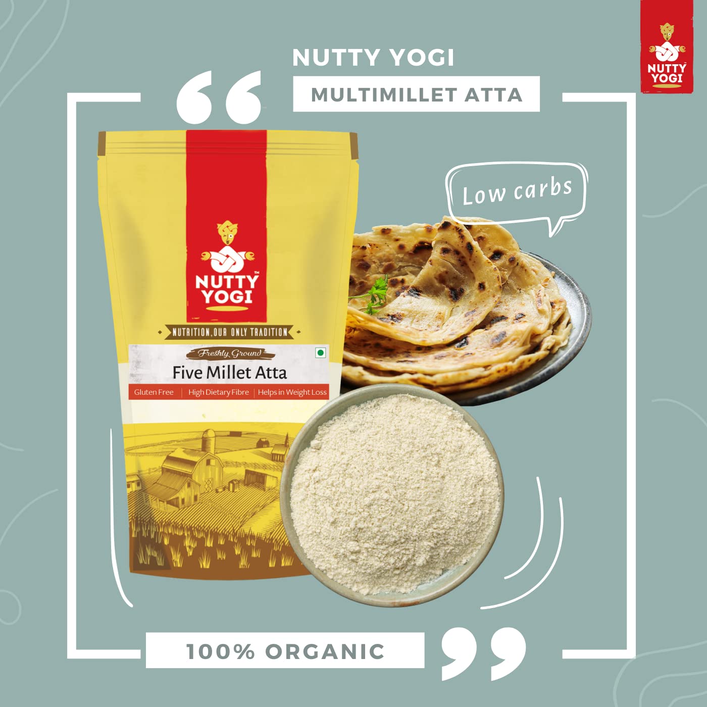 Nutty Yogi Gluten- Free Multi Millet Atta