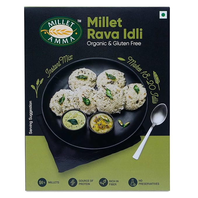 Millet Amma Certified Organic Millet Rava Idli Mix - 250 gms