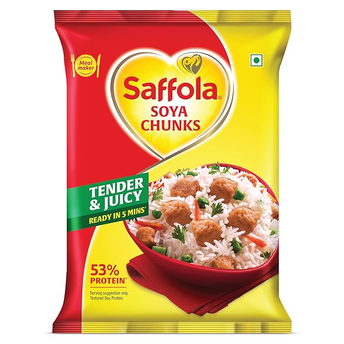 Saffola Soya Chunks Tender & Juicy Protein - 1 kg