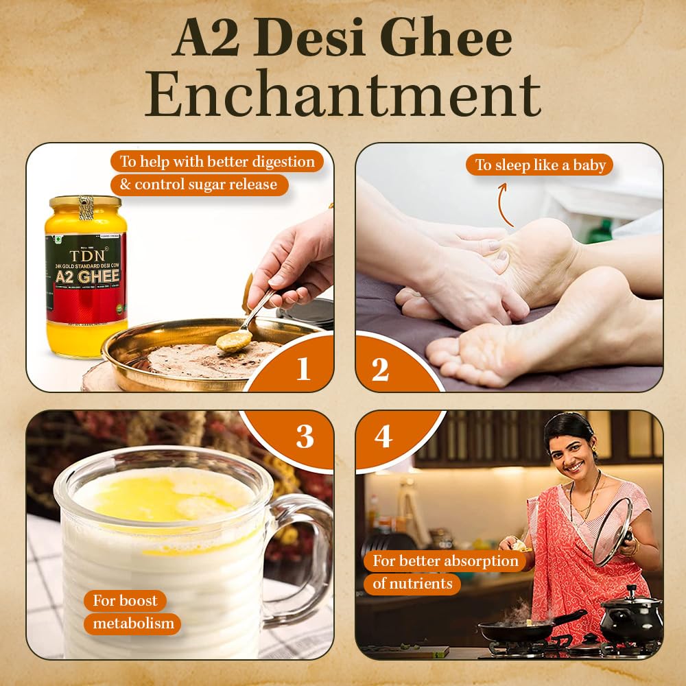 Tdn Farm Fresh A2 Cow Ghee - 1000 gms