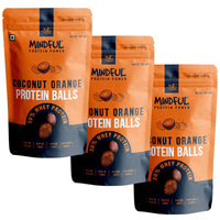 Eat Anytime Mindful Healthy Coconut Orange Protein Balls - 100 gms(Pack of 3)