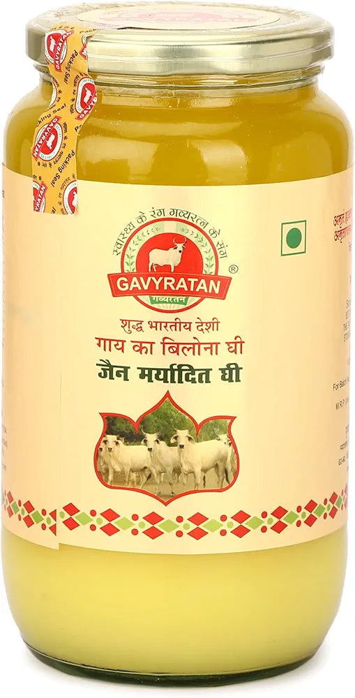 Gavyratan Jain Maryadit Ghrit Desi Kankrej Cow Vedic A2 Ghee - 1000 ml ...
