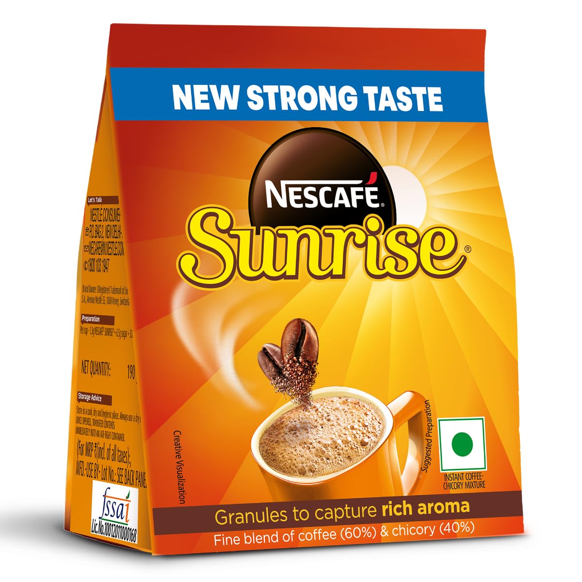 Nescafe Sunrise Instant Coffee Powder - 190 gms