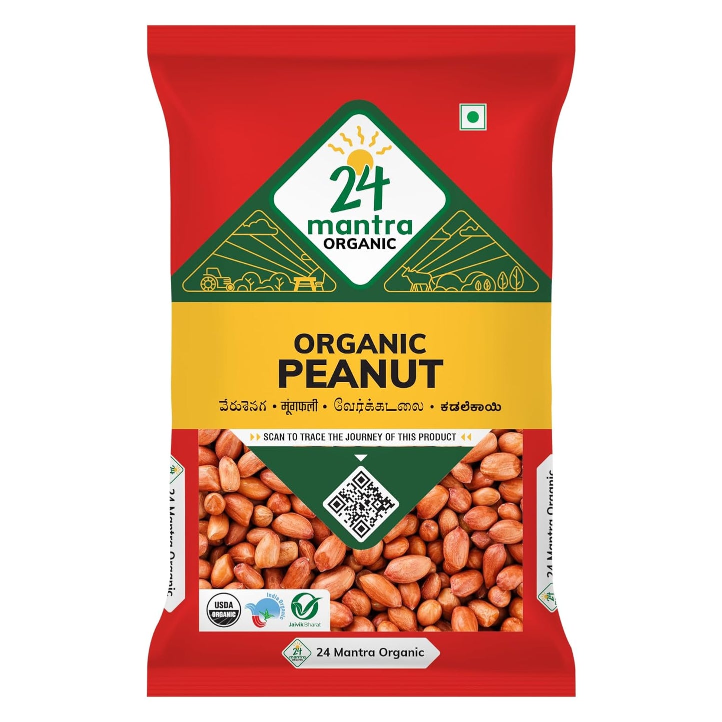 24 Mantra Organic Raw Peanut - 500 gms