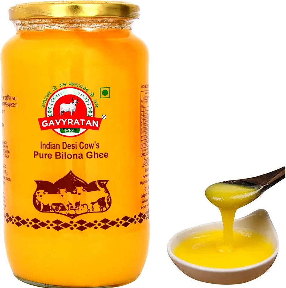 GAVYRATAN Vedic A2 Gir Cow Ghee | 100% Desi Gir Cow Ghee | Made with Vedic Bilona Method Premium Desi HomemadeGhee