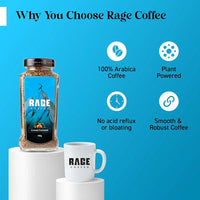 RAGE COFFEE Creme Caramel - Flavored Instant Coffee Powder for both Hot & Cold Coffee, 100% Single Origin Arabica Coffee Beans Powder, Premium Coffee Infused with Plant Vitamins 