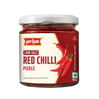 Priya Low Salt Red Chilli Pickle - 210 gms