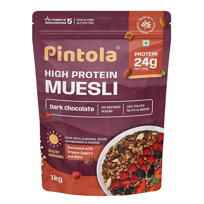 Pintola High Protein Dark Chocolate & Cranberry Muesli