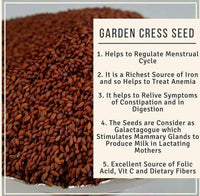 NutriOrganics Halim Seeds 250 Grams - Aliv Seeds | Haleem Seeds | Seeds for Eating | Immunity Booster Superfood | Asaliya, Garden Cress Seeds