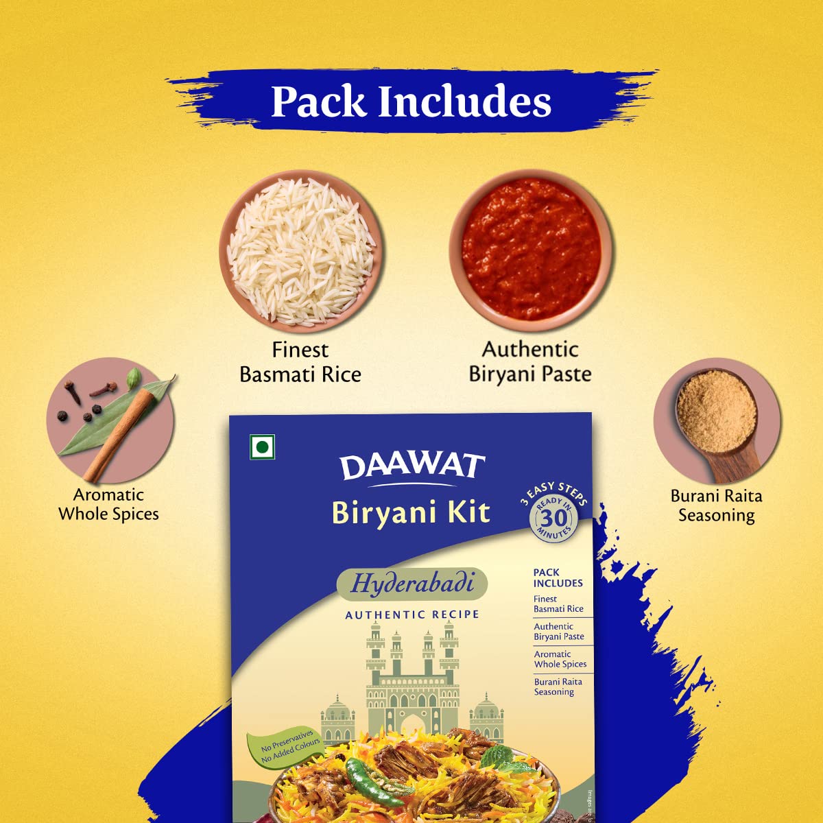 Daawat Biryani Kit Hyderabadi Recipe - 334 gms