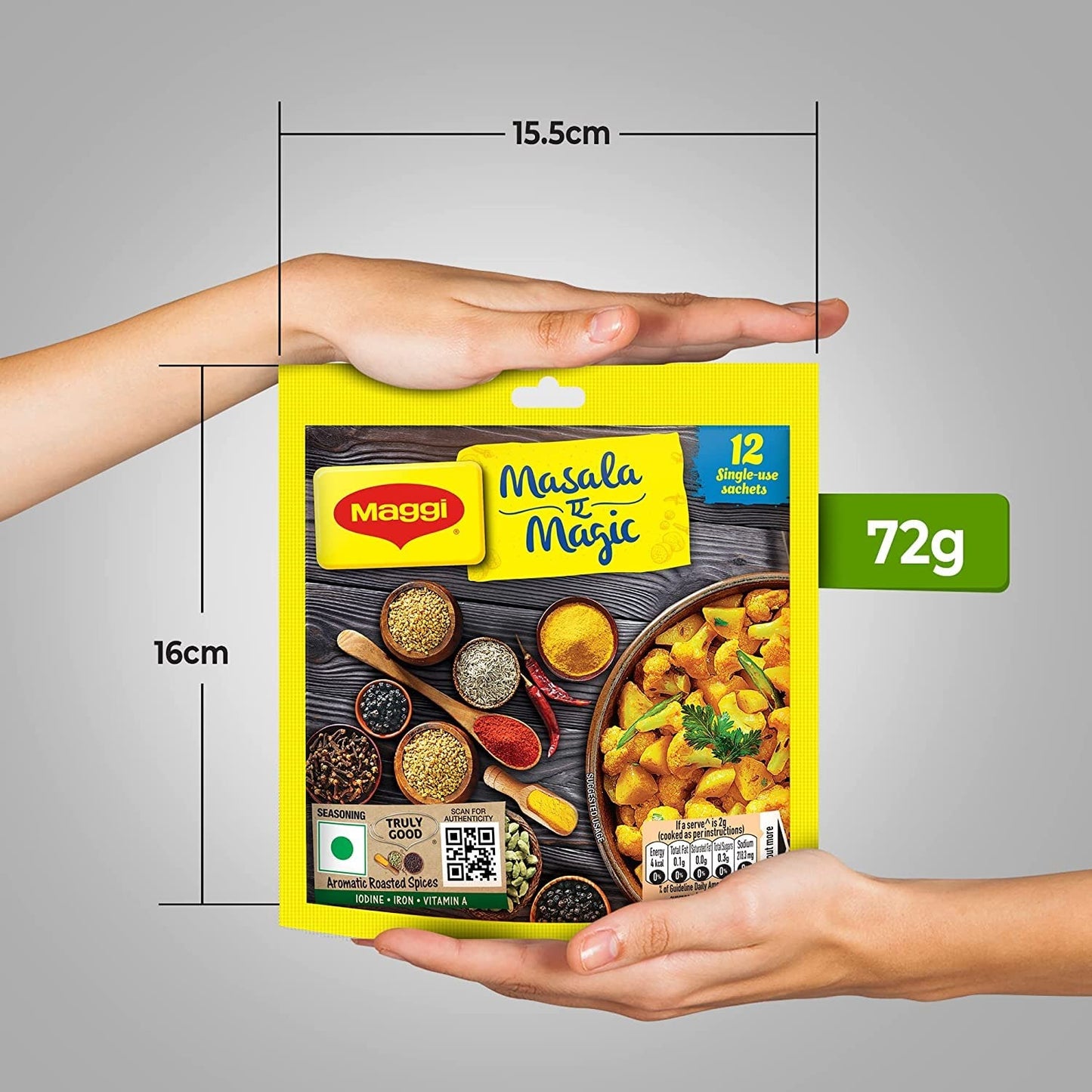 Maggi Masala-ae-Magic Seasoning Vegetable Masala - 72g Pouch(12 Sachet)