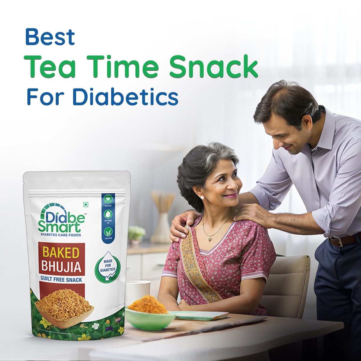 Diabe Smart Diabetic Baked Bhujia - 200 gms (Pack of 2)