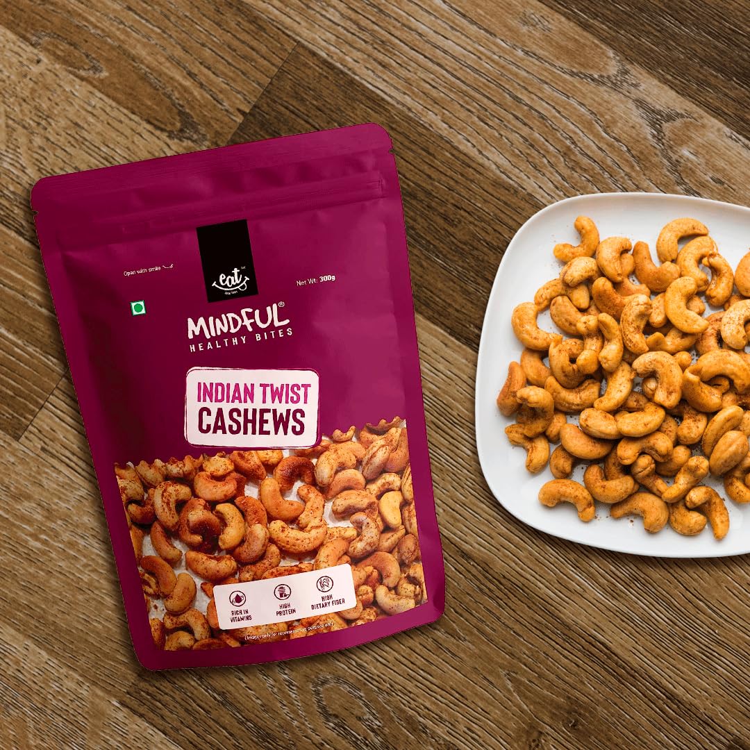 Eat Anytime Mindful Healthy Indian Twist Cashew - 300 gms