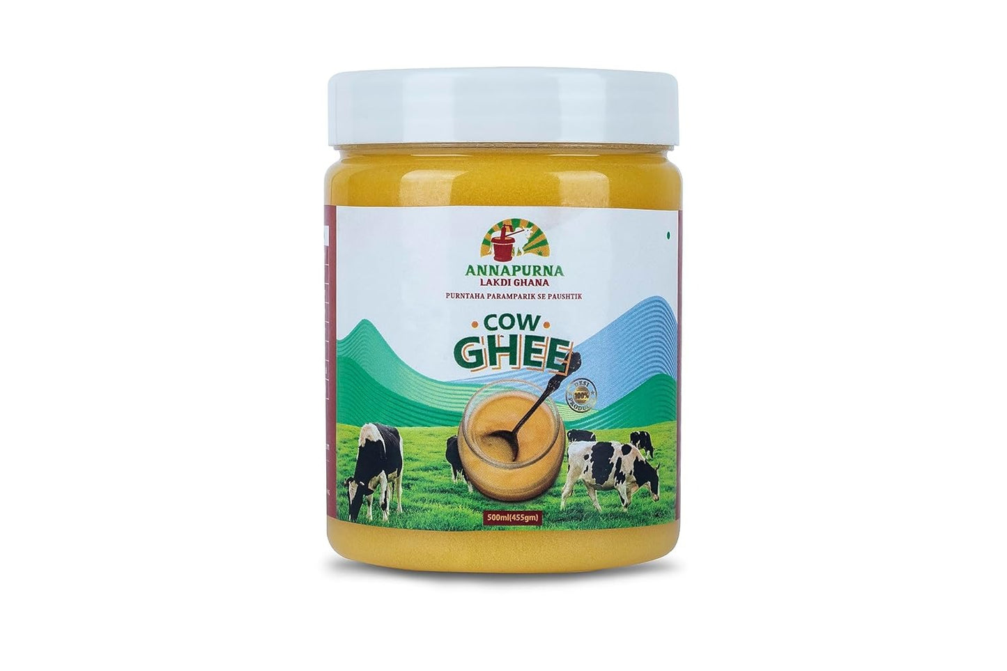 Annapurna Lakdi Ghana Pure Cow Ghee - 1 L