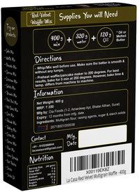 La Casa Black Chocolate Belgian Waffle Mix - 400 gms