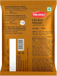 Nirapara Chicken Masala for Incredible Taste and Flavour| Perfectly Blended for Rich Texture & Aroma| Ready to Cook Masala| No Artificial Flavours & Colours| Hygienically Packed| 100g x 5| 500 gms