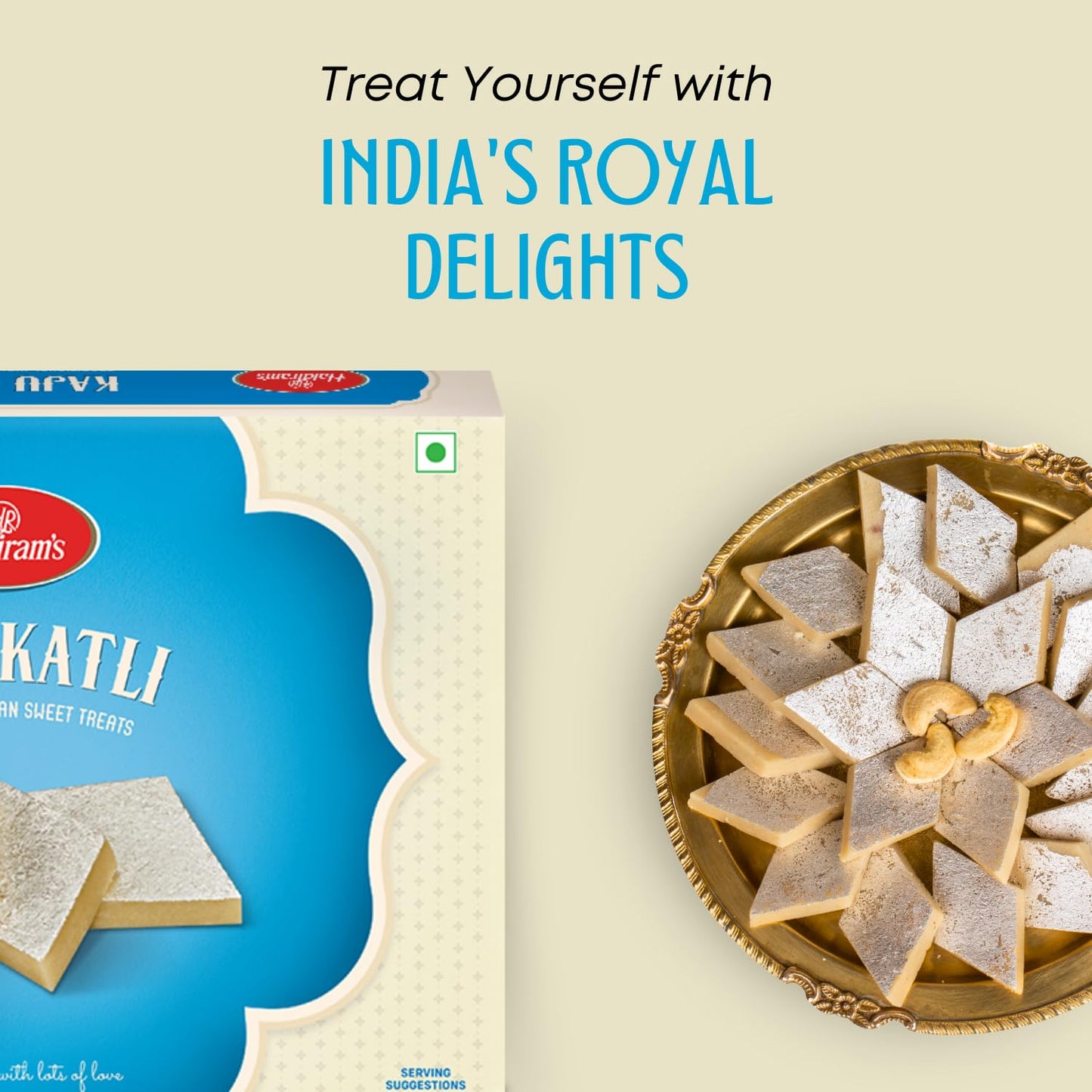 Haldiram's Kaju Katli - 400 gms (pack of 2)