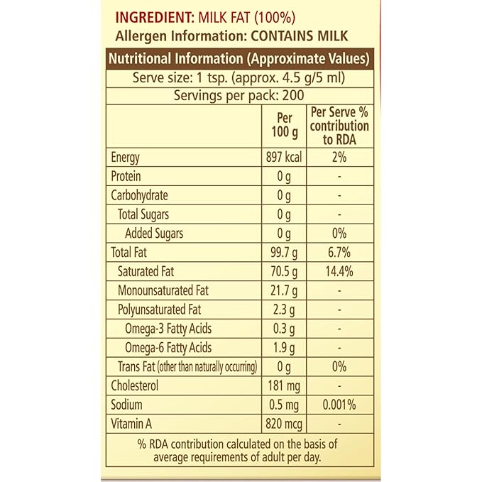 Dabur 100% Pure Daanedaar Cow Ghee - 1 L