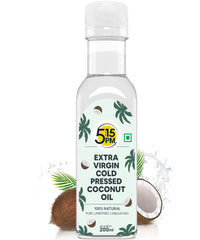 5:15PM Virgin Coconut Oil Cold Pressed, For Hair, Skin and Cooking, Raw & Unrefined, 200 ml