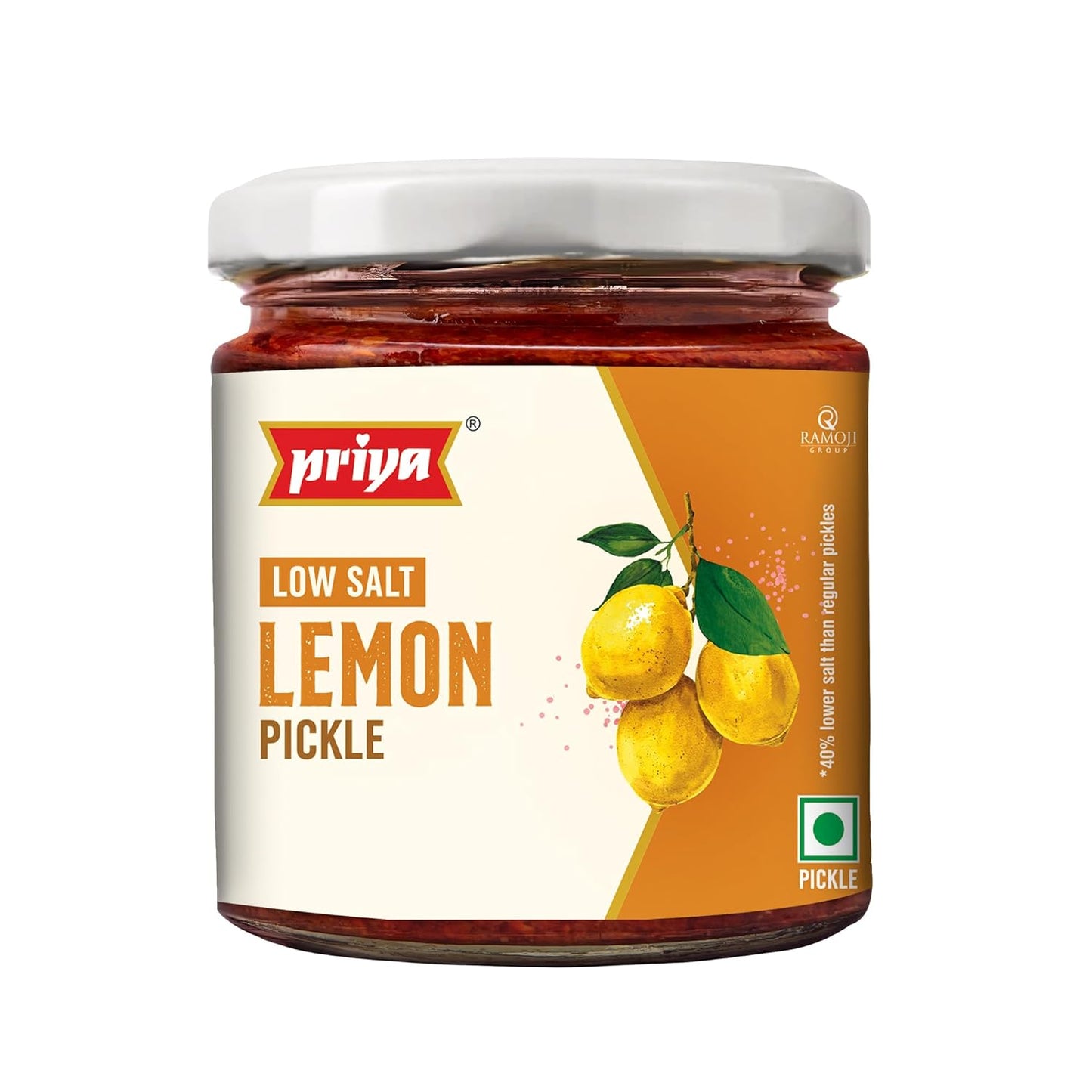 Priya Low Salt Lemon Pickle - 210 gms