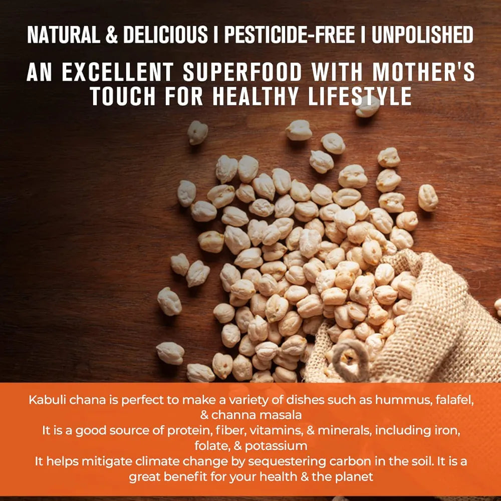 Safe Harvest Pesticide Free Kabuli Chana Premium  500g