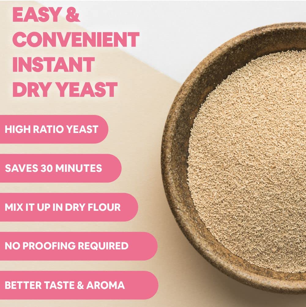 5:15PM Instant Dry Yeast Powder | Active Dry Yeast for Bread making and Pizza - 100g