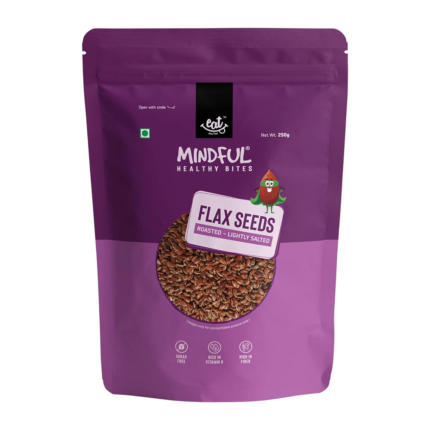 Eat Anytime Mindful Roasted Flax Seed - 250 gms