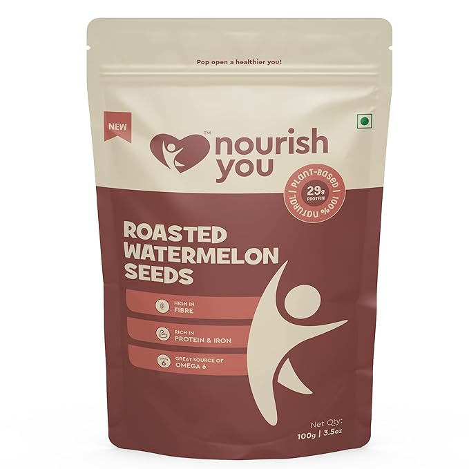 Nourish You Roasted Watermelon Seeds Fibre Rich Seeds - 100 gms