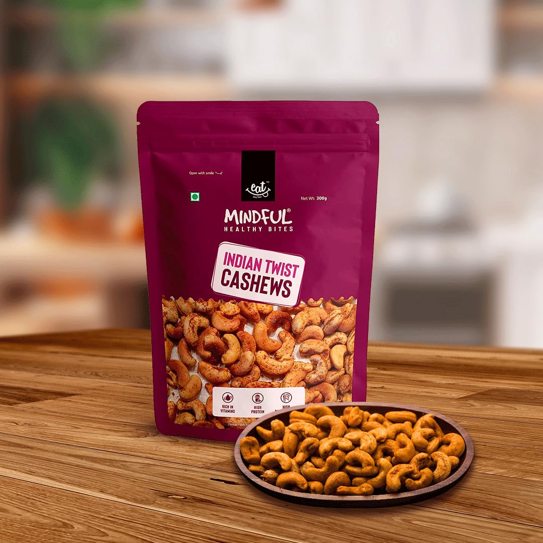 Eat Anytime Mindful Healthy Indian Twist Cashew - 300 gms