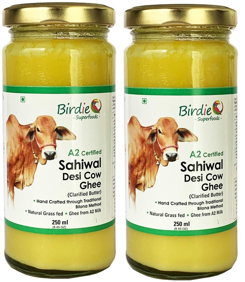 Birdie Superfoods A2 Milk Sahiwal Cow Desi Ghee - 250 ml(Pack of 2)