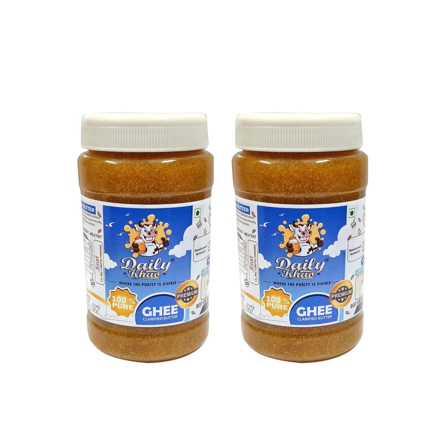 Daily Khao Pure Cow Ghee - 250 gms (Pack of 2)