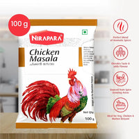 Nirapara Chicken Masala for Incredible Taste and Flavour| Perfectly Blended for Rich Texture & Aroma| Ready to Cook Masala| No Artificial Flavours & Colours| Hygienically Packed| 100g x 5| 500 gms